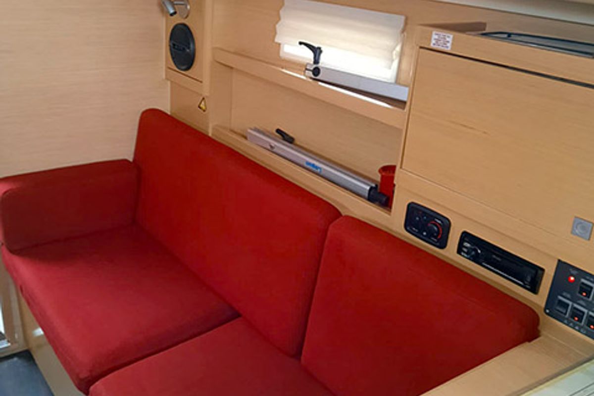 Salon of Sierra, a Elan 350 sailboat at Grad Biograd na Moru, Croatia
