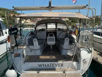 Cockpit of WHATEVER, a Bavaria Cruiser 41 sailboat at Općina Sukošan, Croatia