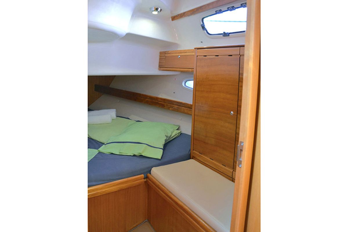 Cabin on Ira, a Bavaria 39 Cruiser sailboat at Lavreotiki Municipal Unit, Greece