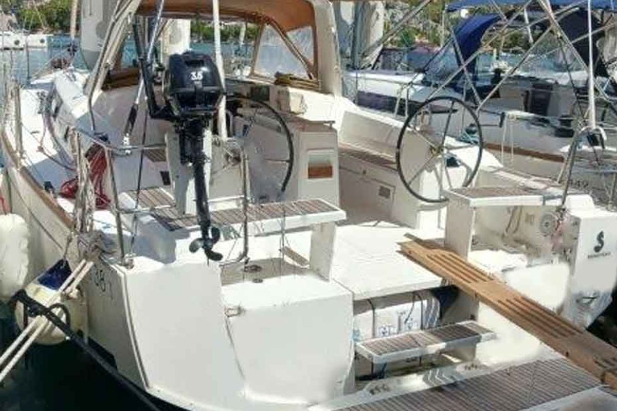 Exterior view of Jannet New Sails 2025, a Beneteau Oceanis 38.1 sailboat at Municipal Unit of Lefkada, Greece