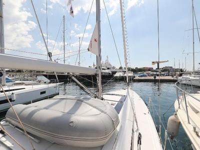 Deck of Mr.White, a Beneteau Oceanis 46.1 sailboat at Zadar, Croatia