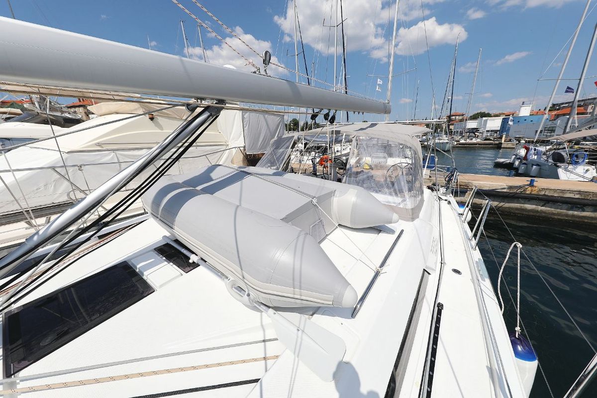 Deck of Mr.White, a Beneteau Oceanis 46.1 sailboat at Zadar, Croatia