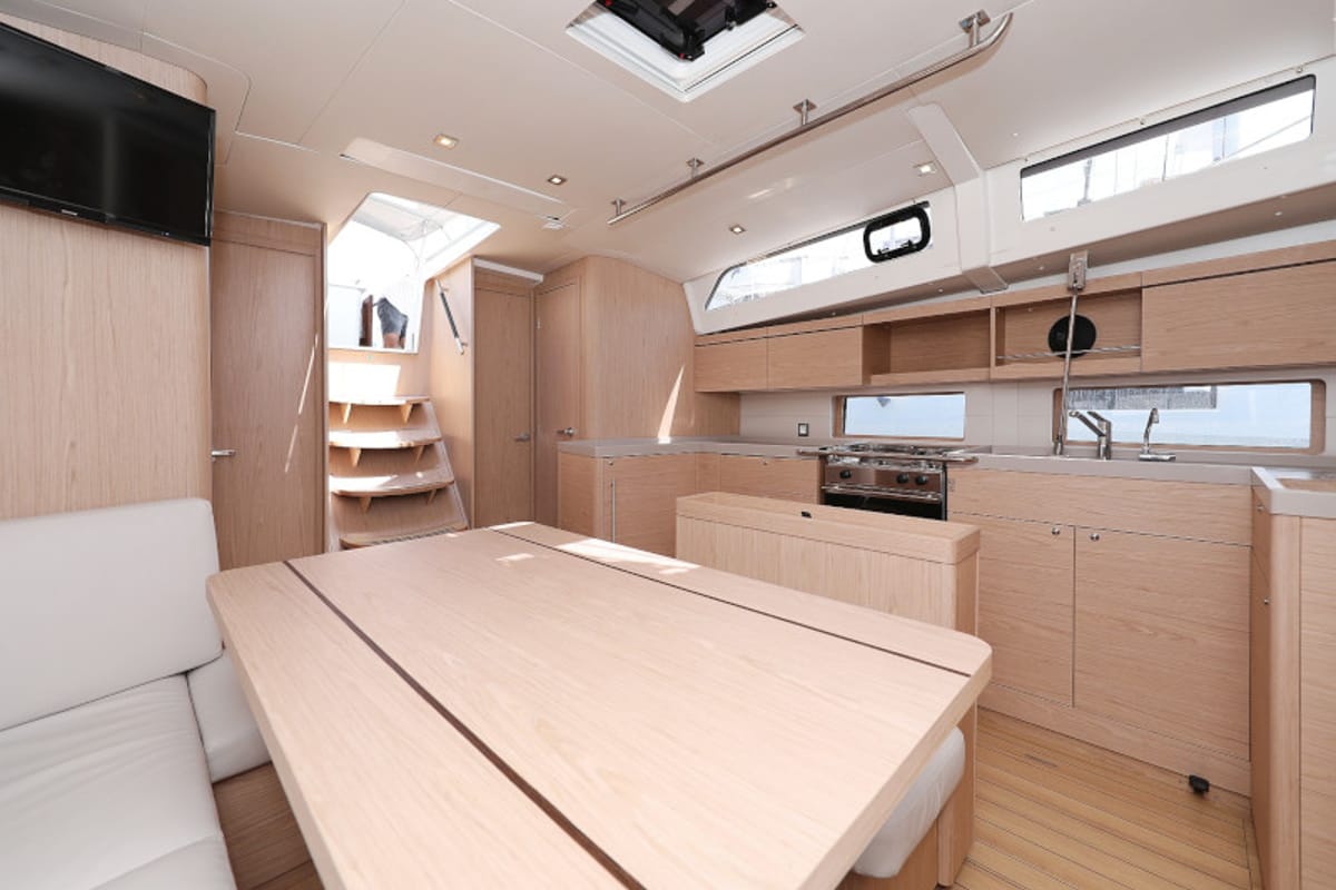 Salon of Mr.White, a Beneteau Oceanis 46.1 sailboat at Zadar, Croatia