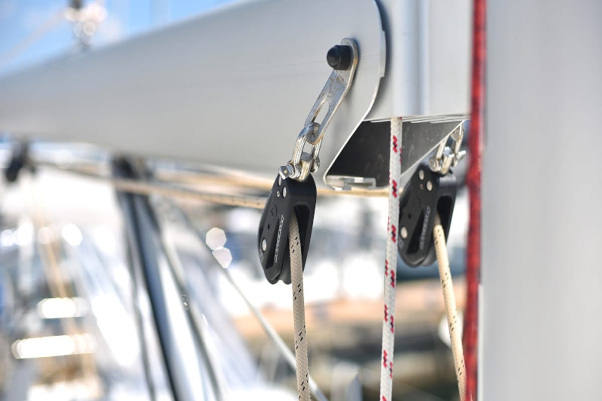 Cockpit of Mr.White, a Beneteau Oceanis 46.1 sailboat at Zadar, Croatia