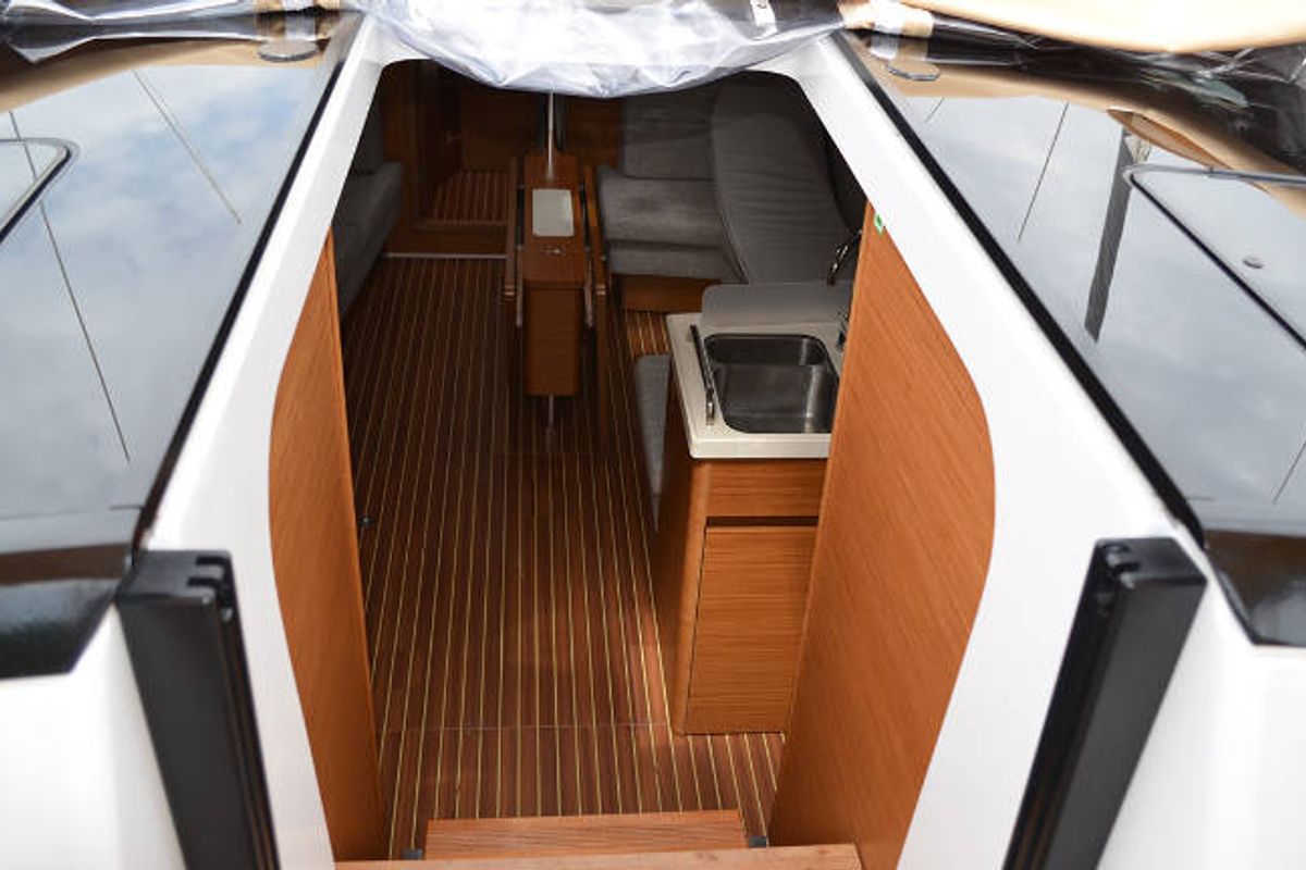 Salon of Laysan, a Hanse Yachts Hanse 418 sailboat at Općina Rogoznica, Croatia
