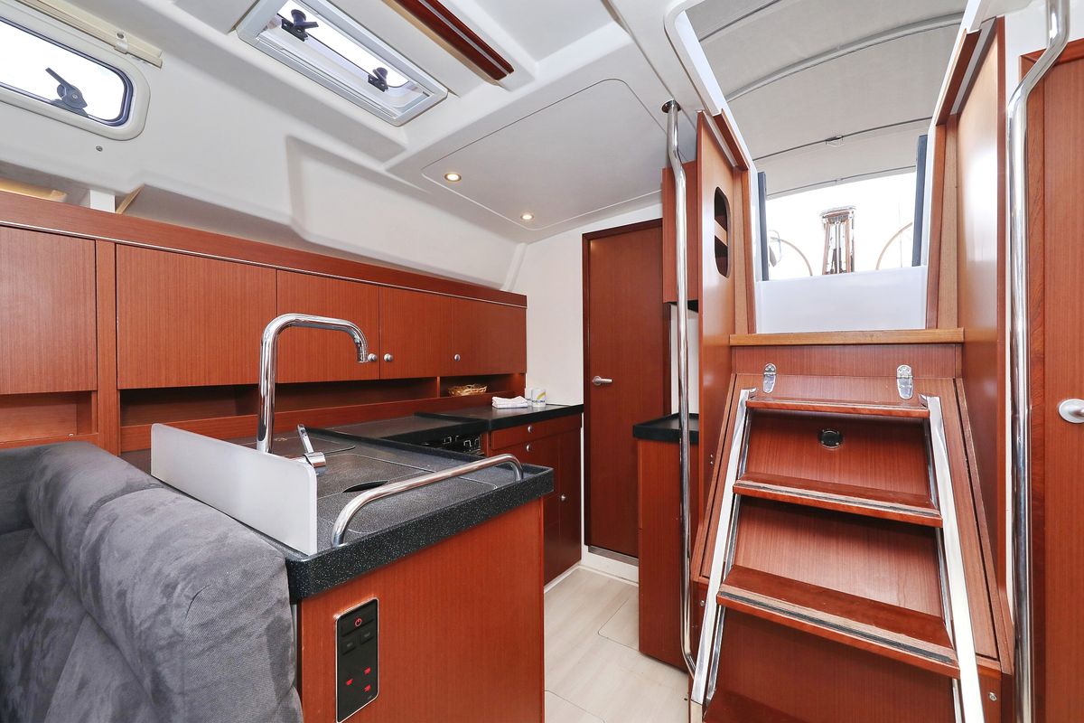 Galley of Kulfoldi Panna, a Hanse Yachts Hanse 455 sailboat at Općina Sukošan, Croatia