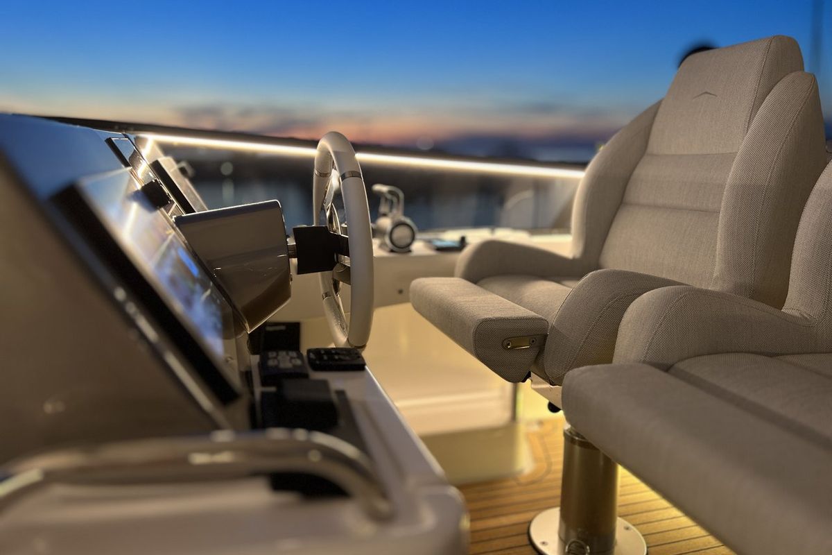 Salon of Moon light, a Azimut Magellano 66 yacht at Općina Sukošan, Croatia