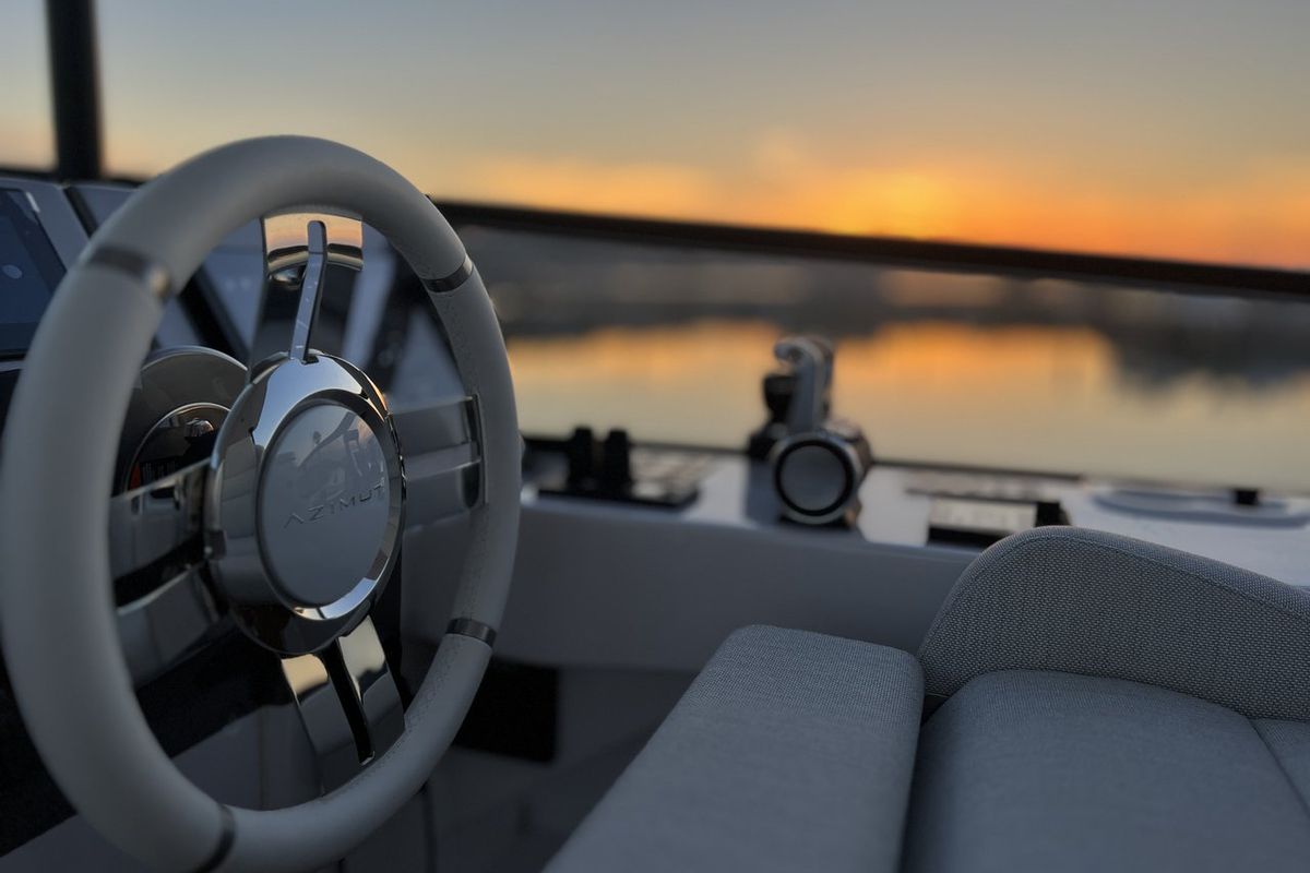 Cockpit of Moon light, a Azimut Magellano 66 yacht at Općina Sukošan, Croatia