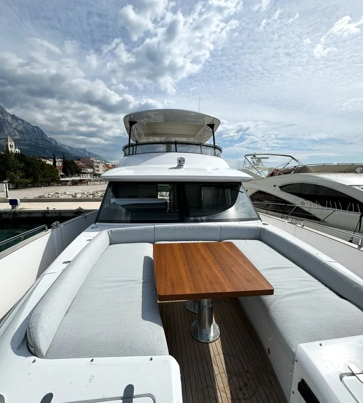 Deck of Moon light, a Azimut Magellano 66 yacht at Općina Sukošan, Croatia