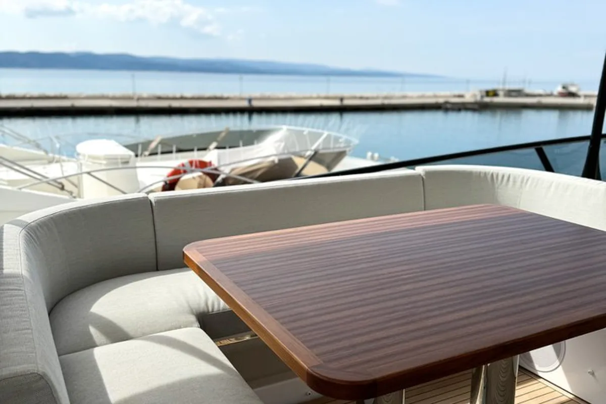 Cockpit of Moon light, a Azimut Magellano 66 yacht at Općina Sukošan, Croatia