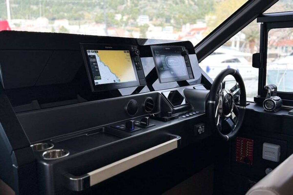 Cockpit of Moon light, a Azimut Magellano 66 yacht at Općina Sukošan, Croatia