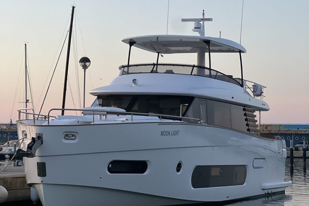 Cockpit of Moon light, a Azimut Magellano 66 yacht at Općina Sukošan, Croatia
