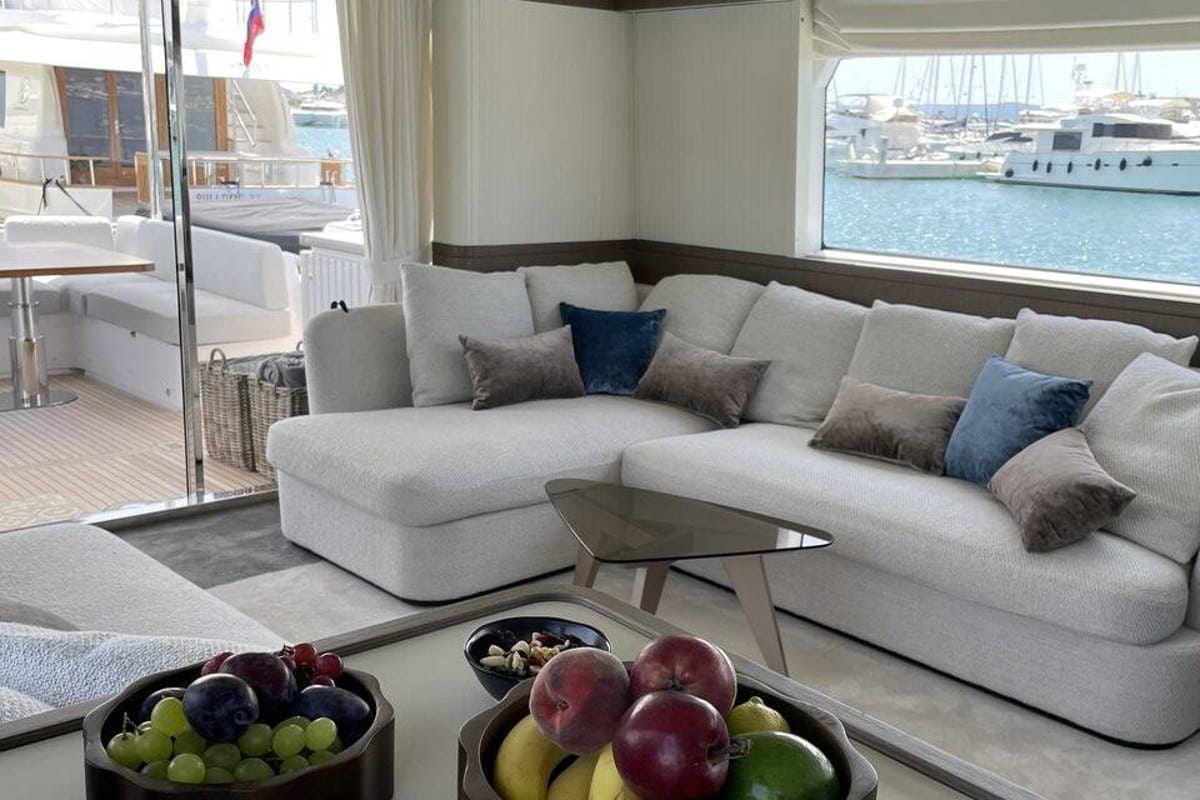 Salon of Moon light, a Azimut Magellano 66 yacht at Općina Sukošan, Croatia