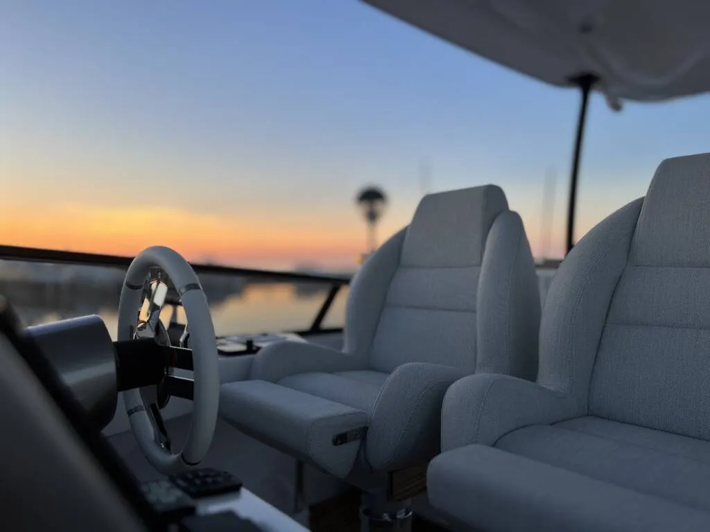 Deck of Moon light, a Azimut Magellano 66 yacht at Općina Sukošan, Croatia