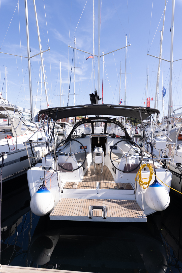 Zatara, a Jeanneau Sun Odyssey 349 sailboat at Grad Biograd na Moru, Croatia