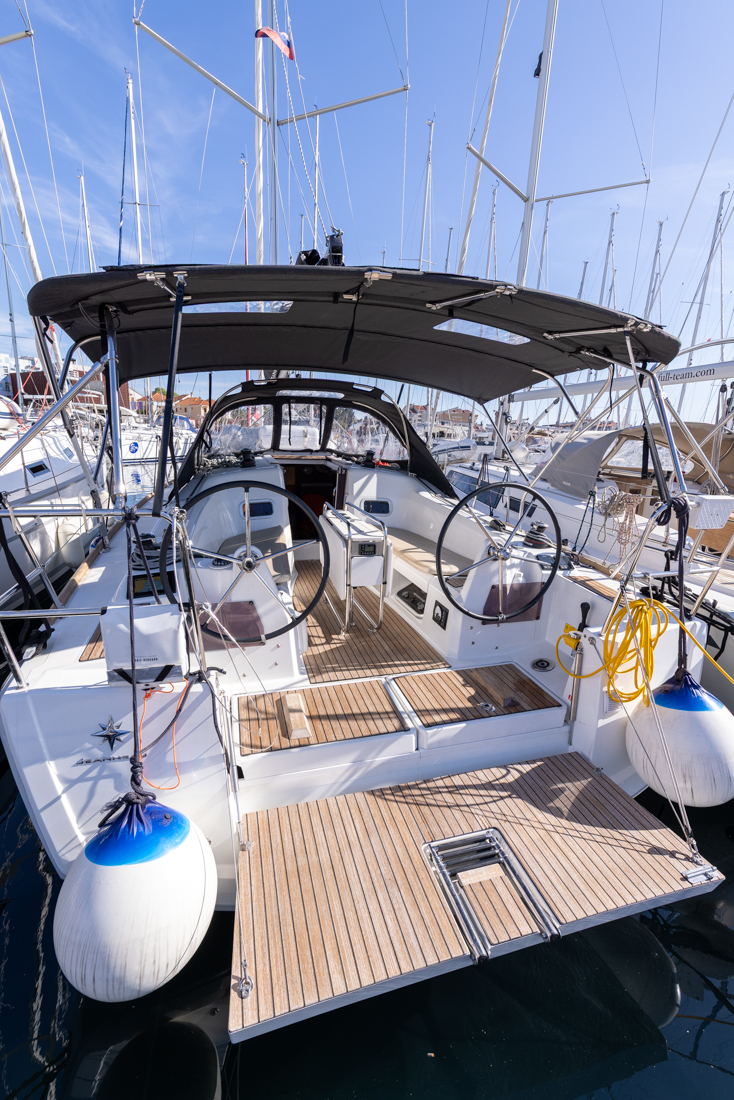 Zatara, a Jeanneau Sun Odyssey 349 sailboat at Grad Biograd na Moru, Croatia