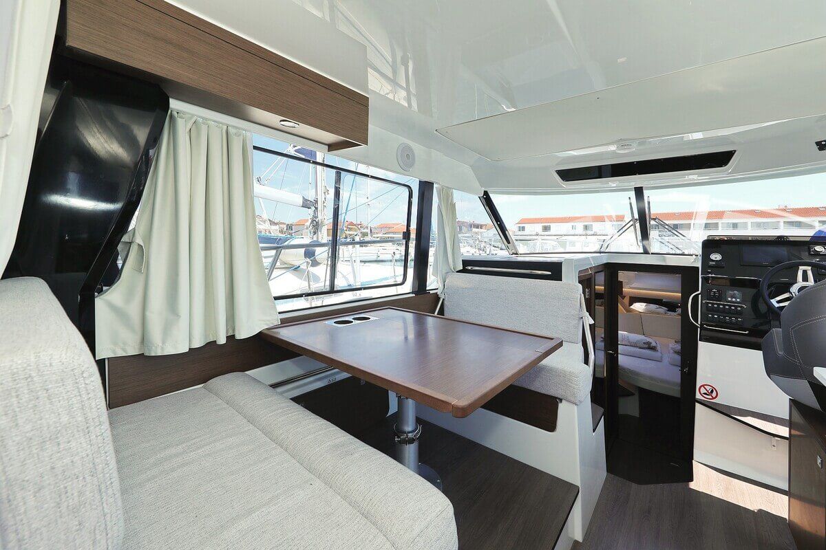 Salon of Tana, a Jeanneau Merry Fisher 1095 Fly motorboat at Pirovac, Croatia
