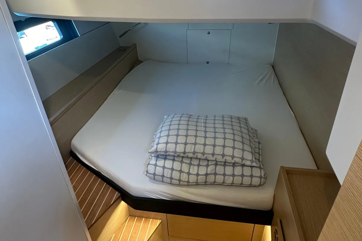 Cabin on Wilson, a Hanse Yachts Hanse 460 sailboat at Punat, Croatia