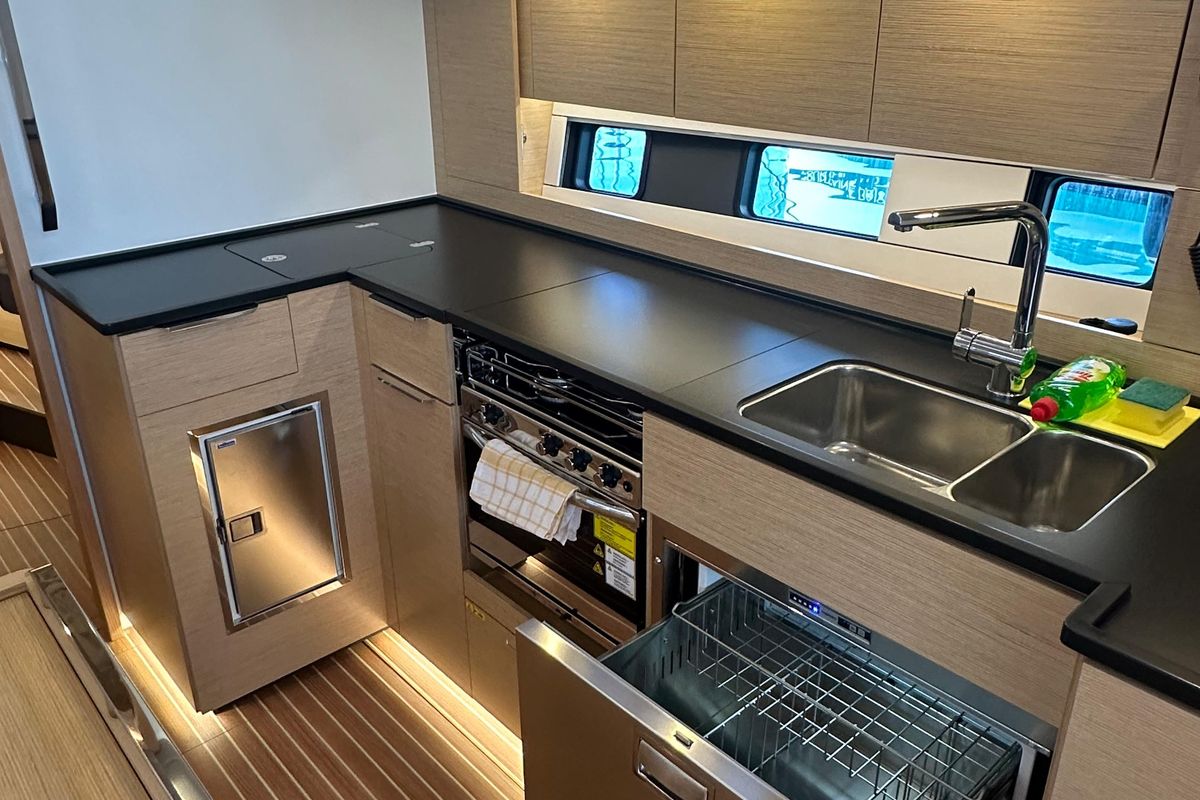 Galley of Wilson, a Hanse Yachts Hanse 460 sailboat at Punat, Croatia