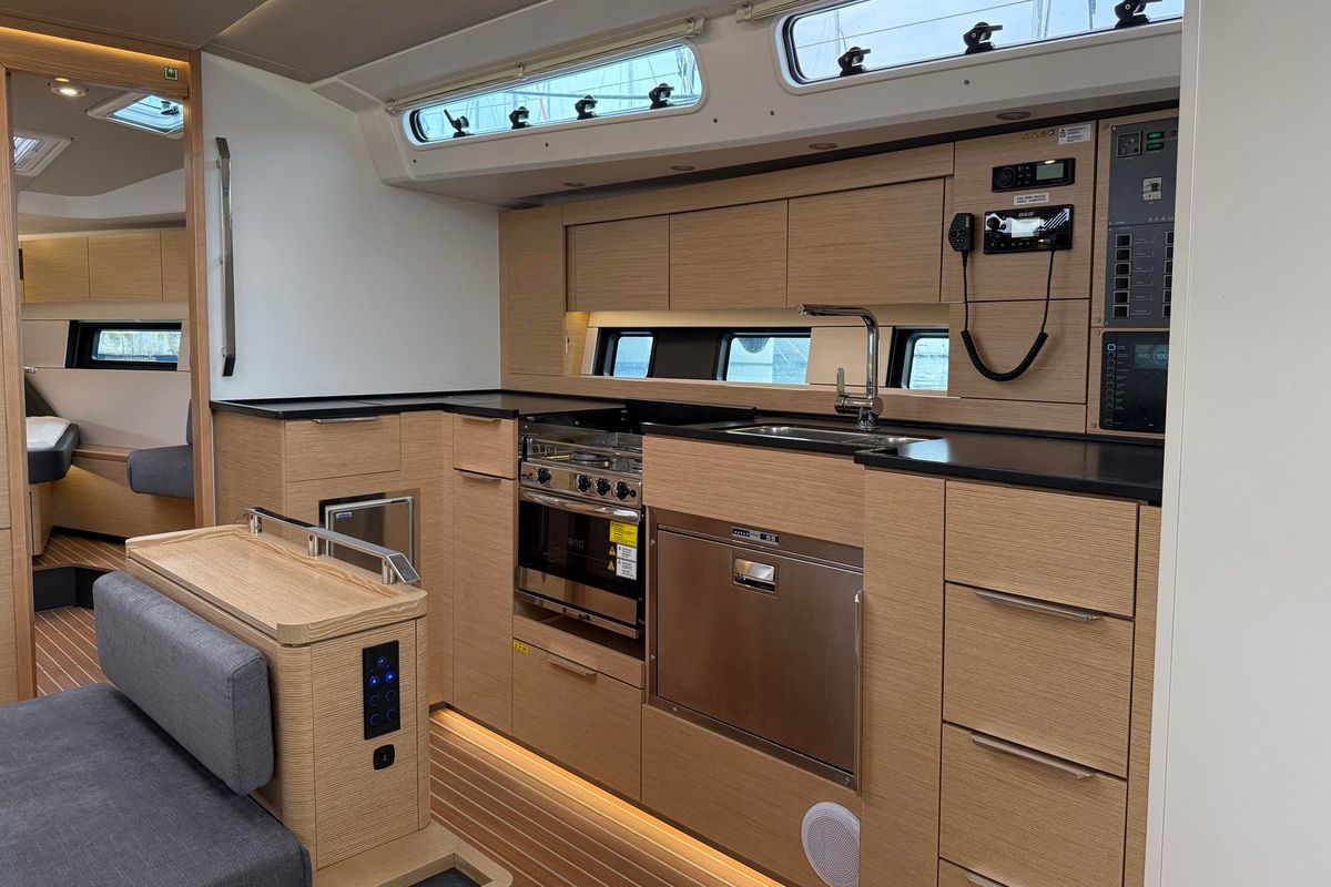 Galley of Wilson, a Hanse Yachts Hanse 460 sailboat at Punat, Croatia