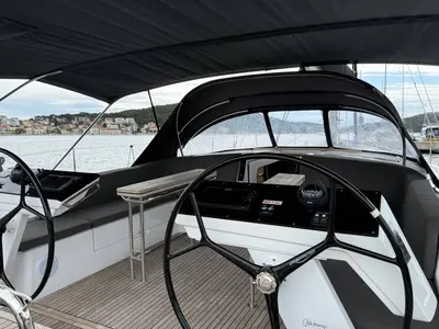 Cockpit of Wilson, a Hanse Yachts Hanse 460 sailboat at Punat, Croatia