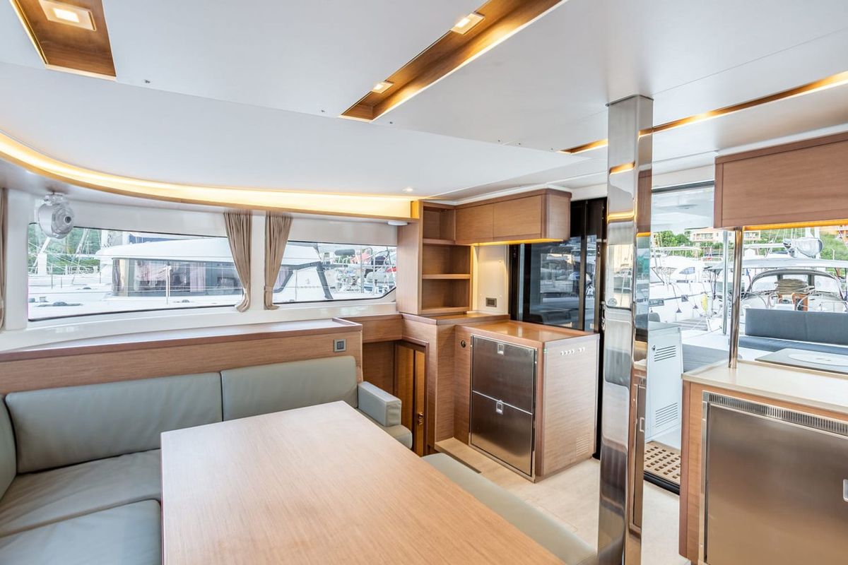 Galley of Clearlake III, a Lagoon 46 OW catamaran at Road Town, British Virgin Islands
