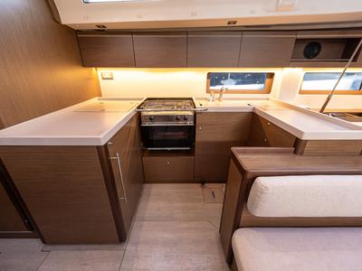 Galley of Forkys, a Beneteau Oceanis 51.1 sailboat at Municipal Unit of Lefkada, Greece