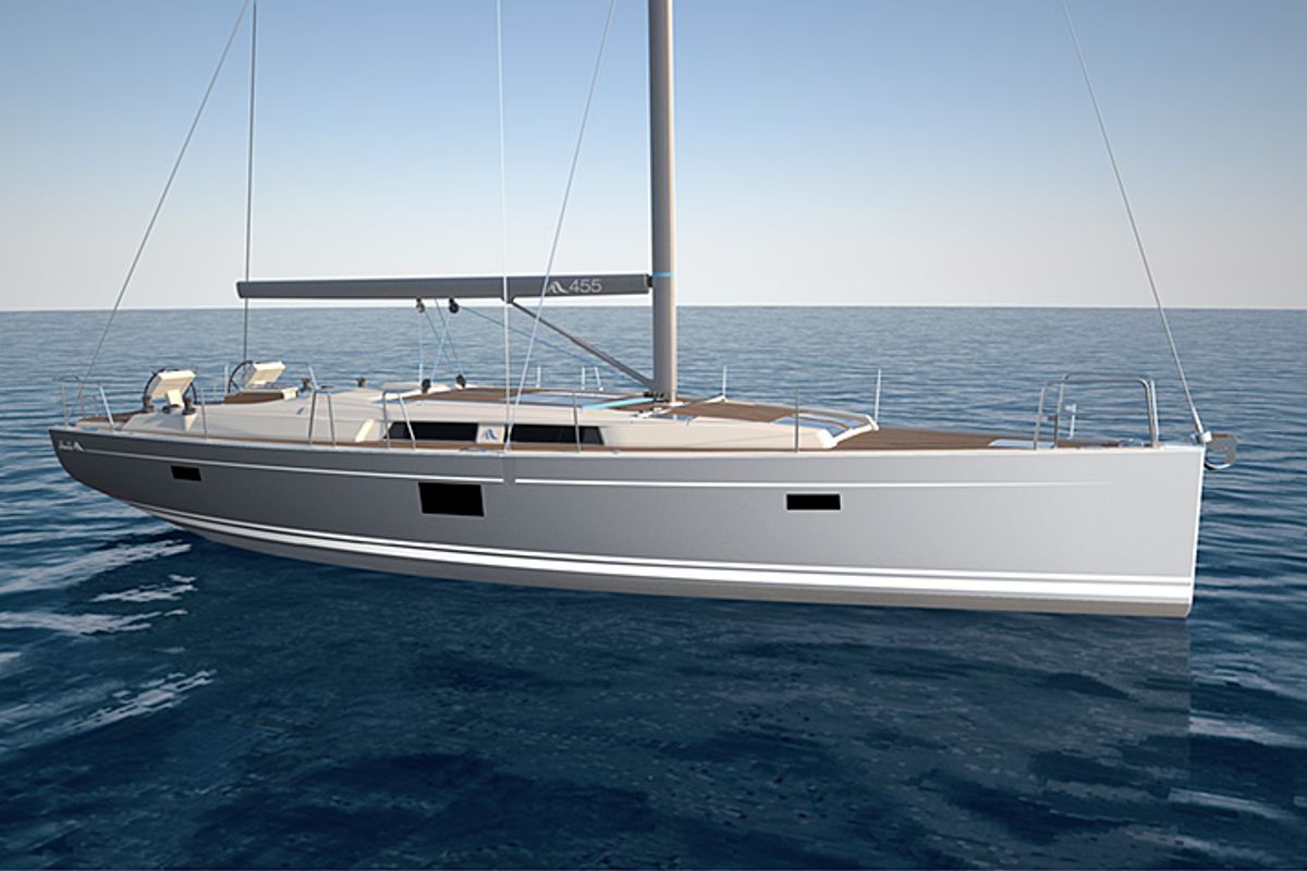 Exterior view of Sugar, a Hanse Yachts Hanse 455 sailboat at Athens, Greece