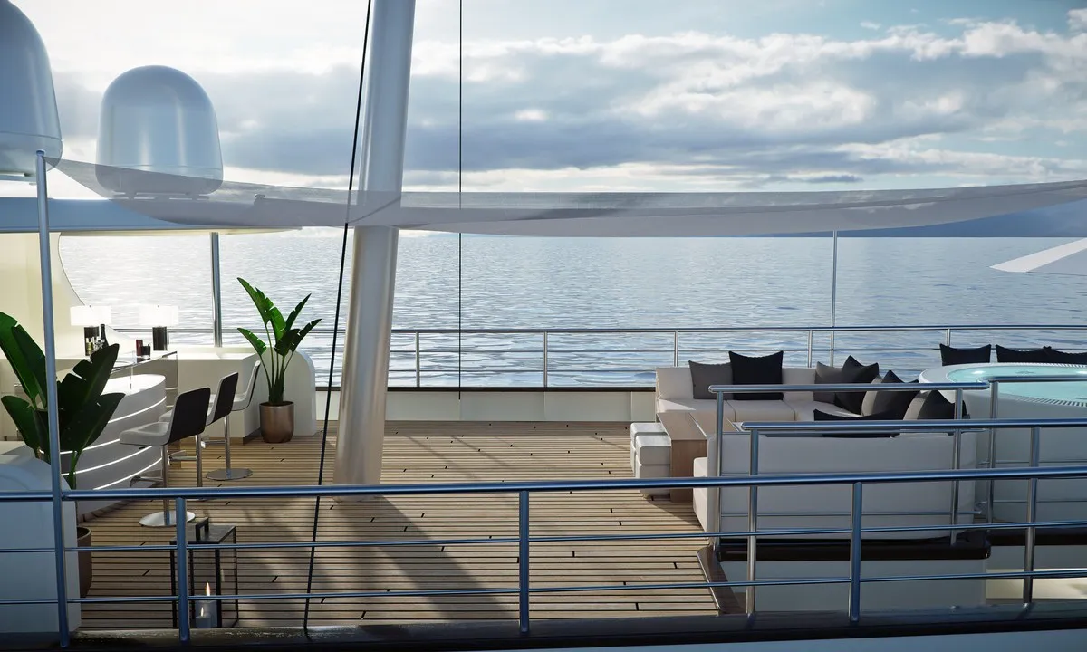 Deck of Maia, a Custom Made Maia yacht at Split, Croatia