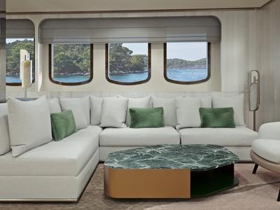 Salon of Maia, a Custom Made Maia yacht at Split, Croatia