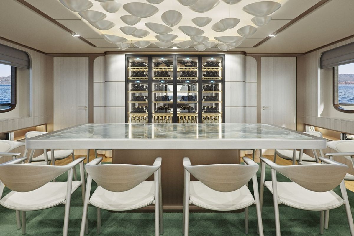 Salon of Maia, a Custom Made Maia yacht at Split, Croatia