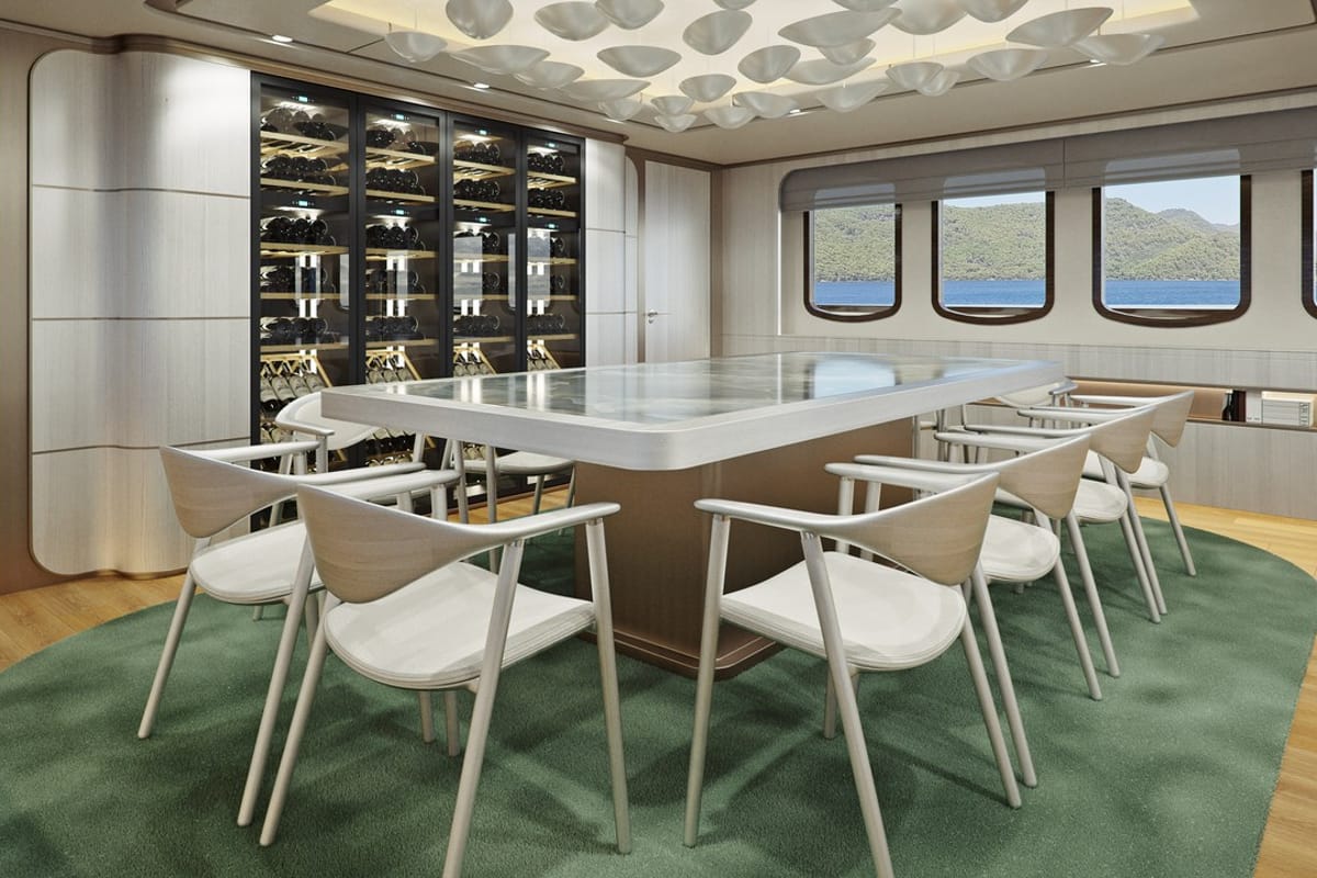 Salon of Maia, a Custom Made Maia yacht at Split, Croatia
