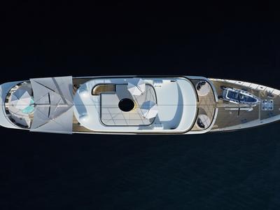 Deck of Maia, a Custom Made Maia yacht at Split, Croatia