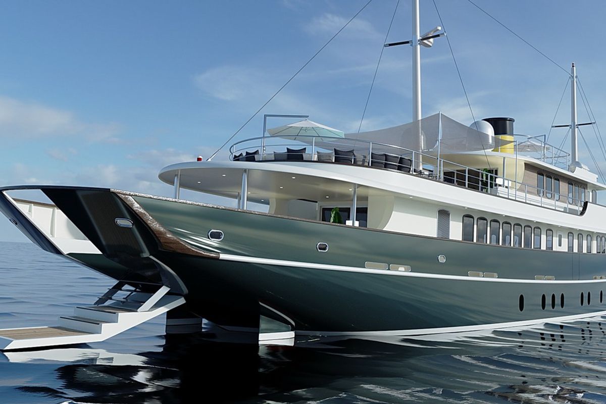 Exterior view of Maia, a Custom Made Maia yacht at Split, Croatia