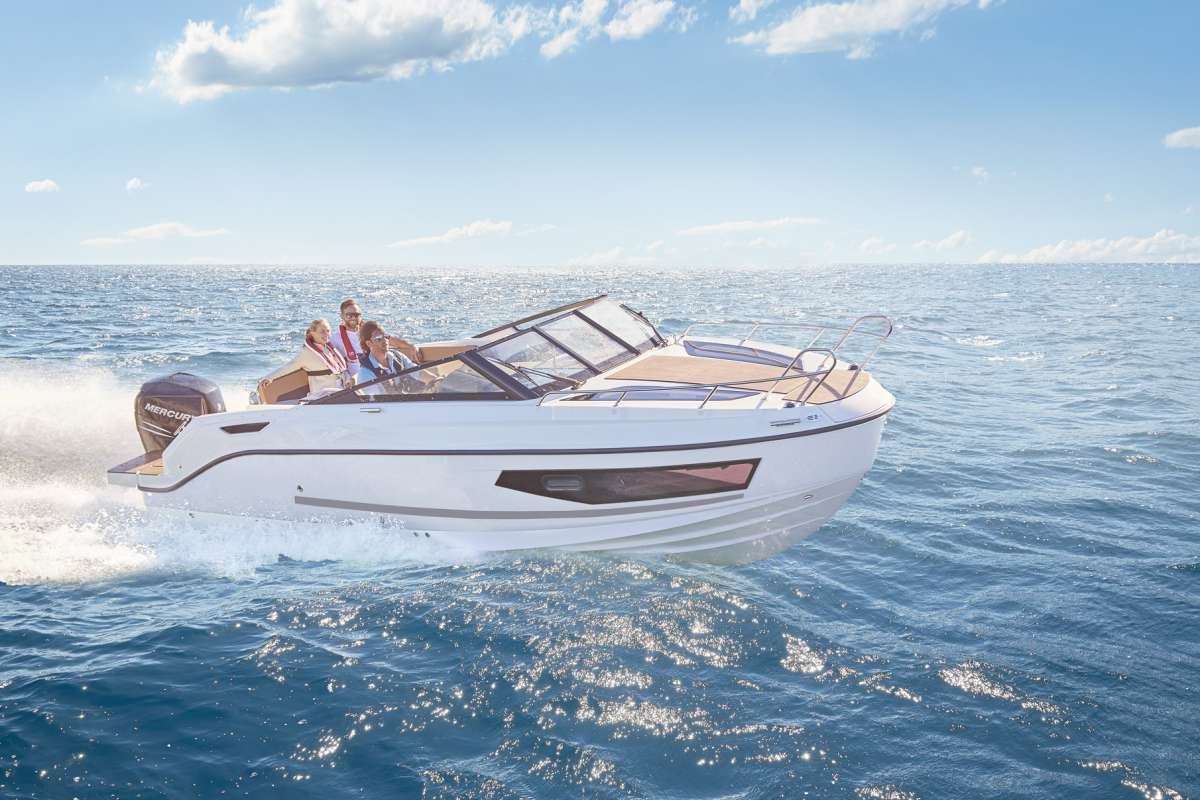 Exterior view of Quick, a Quicksilver Activ 755 CR motorboat at Tribunj, Croatia