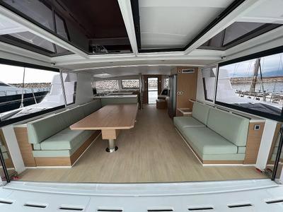 Salon of Italy, a Bali 5.4 catamaran at Capo d'Orlando, Italy