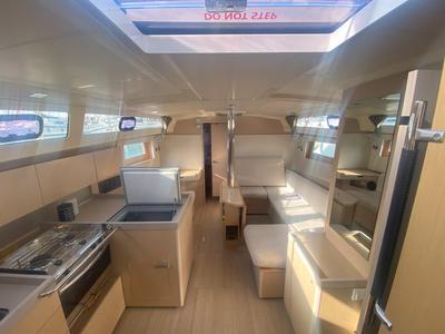 Salon of Ioanna, a Beneteau Oceanis 41.1 sailboat at Municipal Unit of Lefkada, Greece