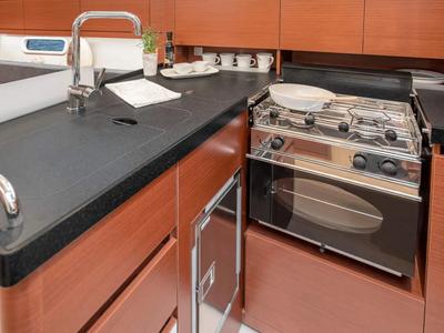 Galley of Bayolia, a Hanse Yachts Hanse 348 sailboat at Marseille, France