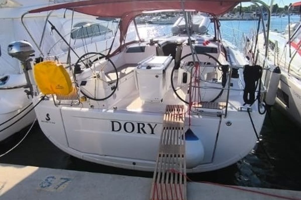 Exterior view of Dory, a Beneteau Oceanis 40.1 sailboat at Općina Medulin, Croatia