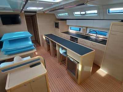 Galley of SarStef, a D&D Kufner 50 sailboat at Grad Trogir, Croatia