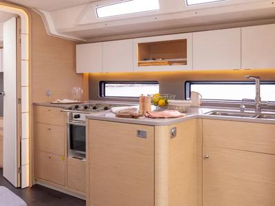 Galley of Moorings 41.3 Exclusive Plus, a Dufour 41 sailboat at Road Town, British Virgin Islands
