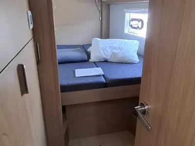 Cabin on White Pearl, a Bali 4.2 catamaran at La Favière, France