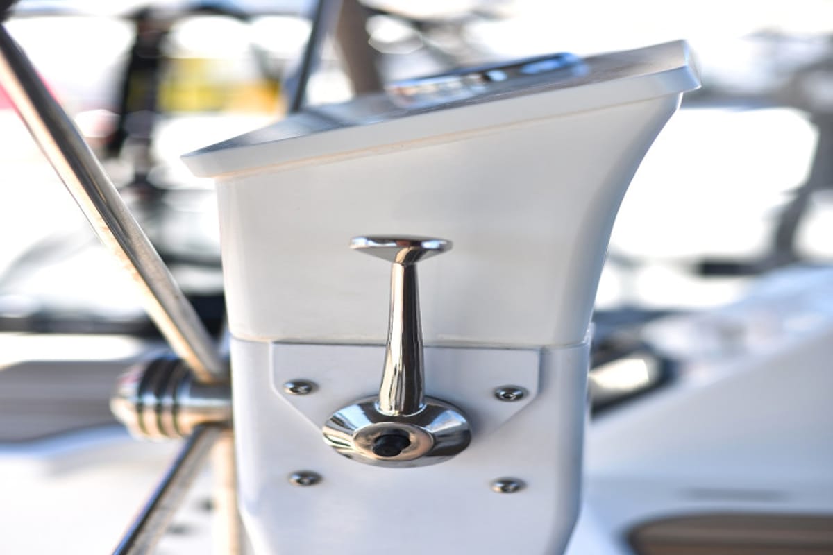 Cockpit of Jameson II, a Bavaria Cruiser 46 sailboat at Zadar, Croatia