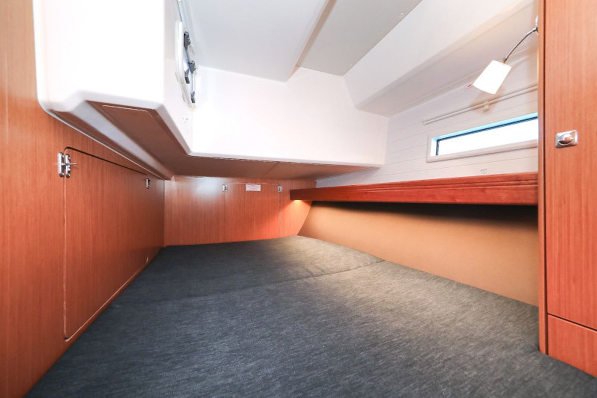 Cabin on Jameson II, a Bavaria Cruiser 46 sailboat at Zadar, Croatia