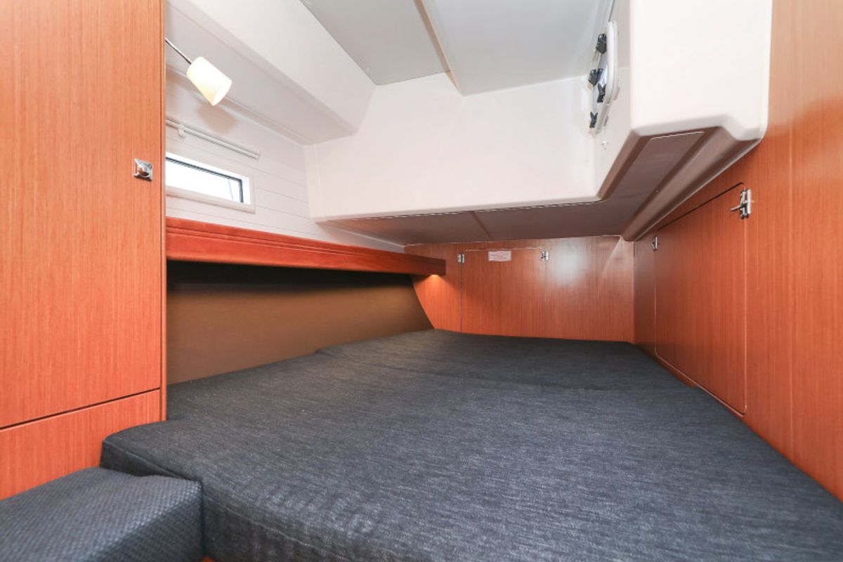 Cabin on Jameson II, a Bavaria Cruiser 46 sailboat at Zadar, Croatia