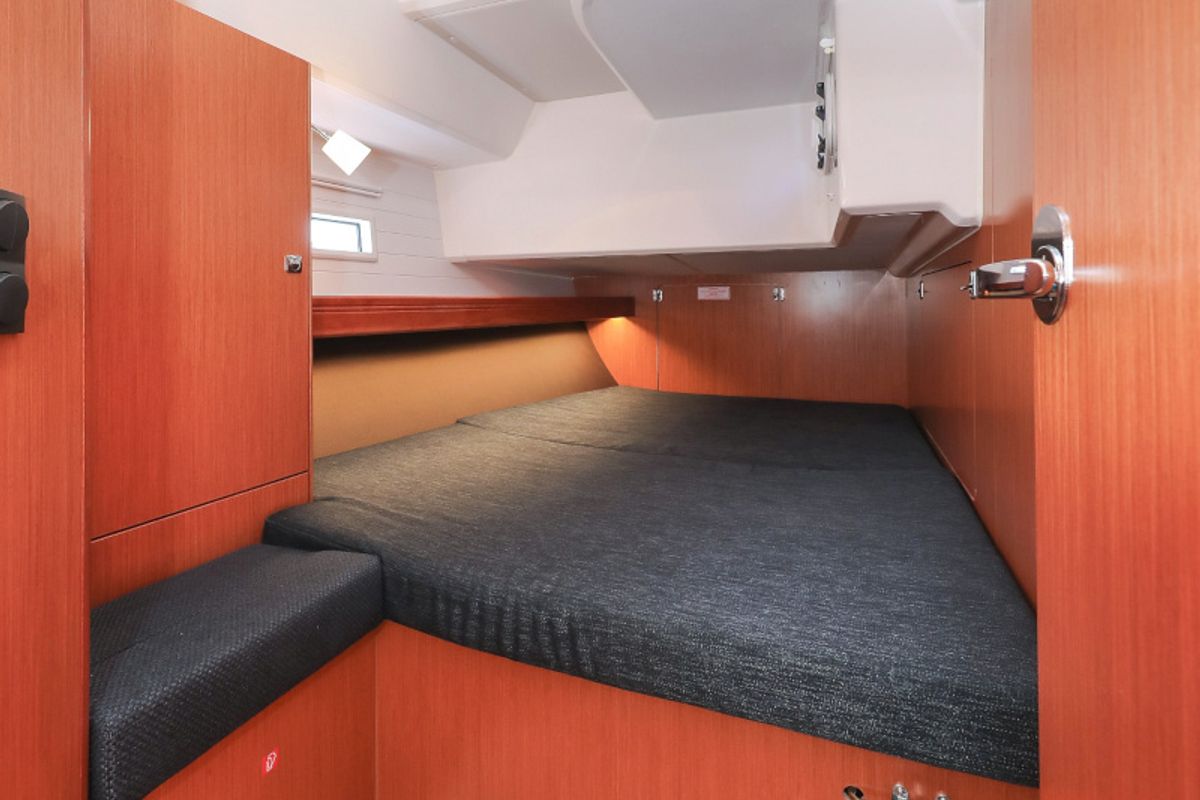 Cabin on Jameson II, a Bavaria Cruiser 46 sailboat at Zadar, Croatia
