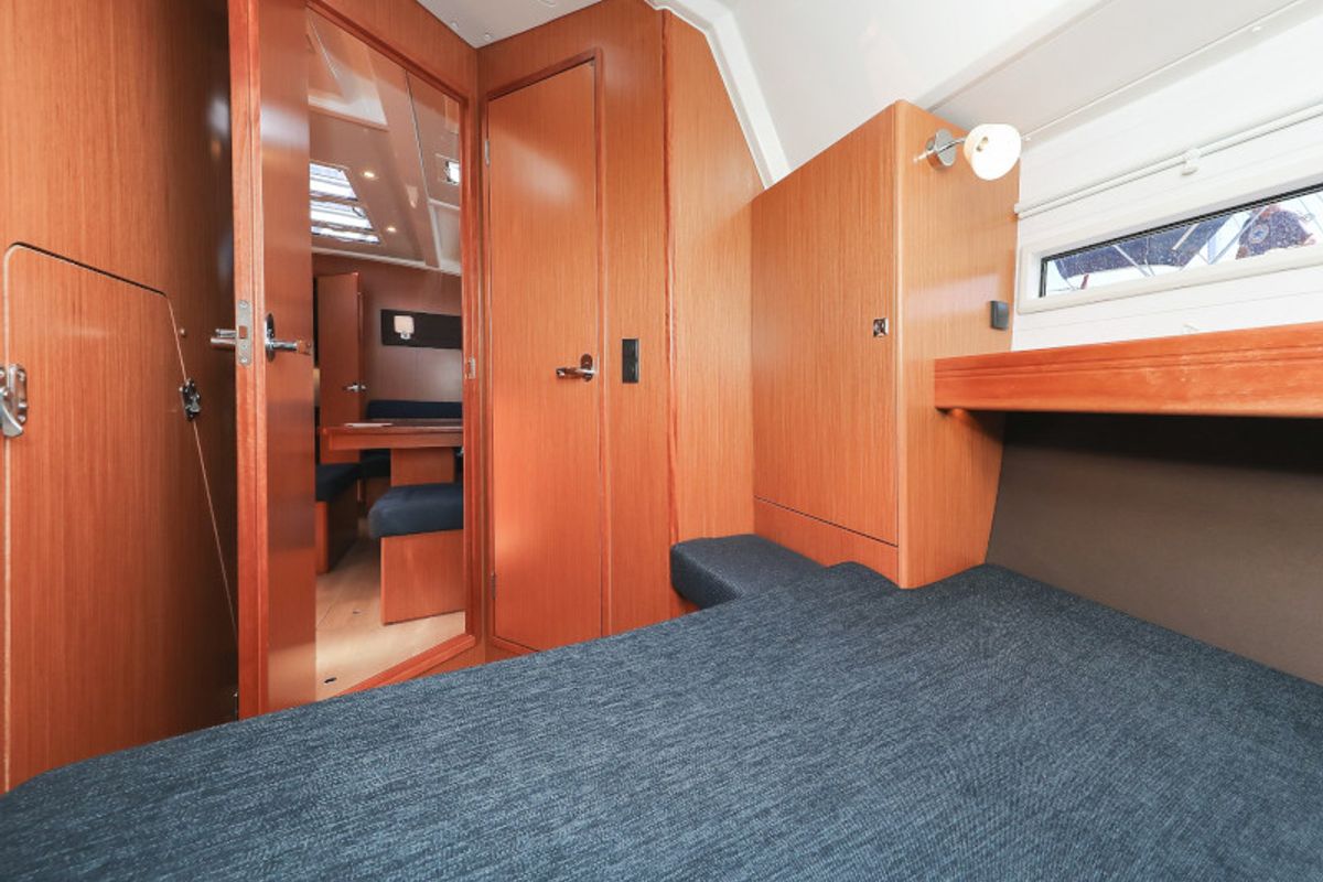 Cabin on Jameson II, a Bavaria Cruiser 46 sailboat at Zadar, Croatia