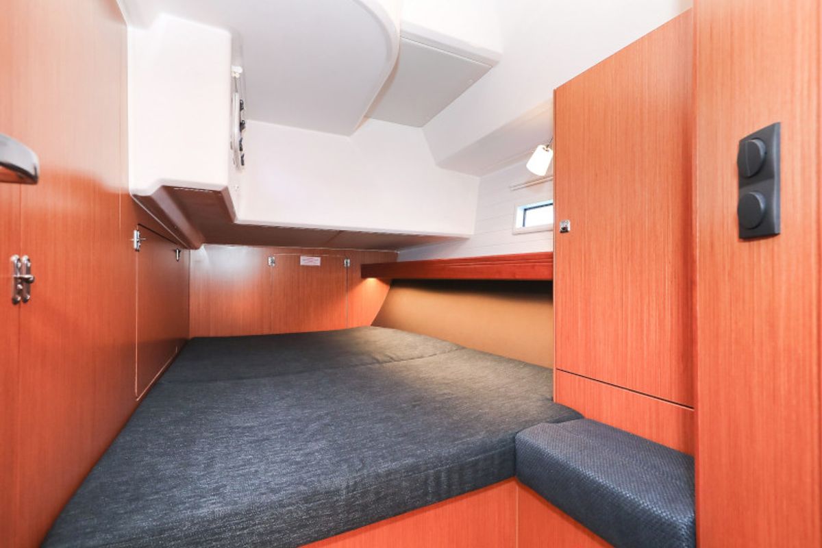 Cabin on Jameson II, a Bavaria Cruiser 46 sailboat at Zadar, Croatia