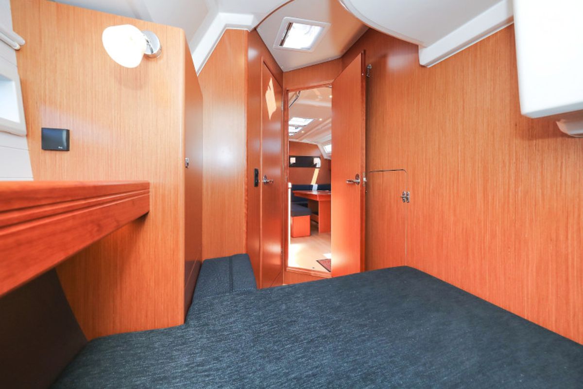 Cabin on Jameson II, a Bavaria Cruiser 46 sailboat at Zadar, Croatia