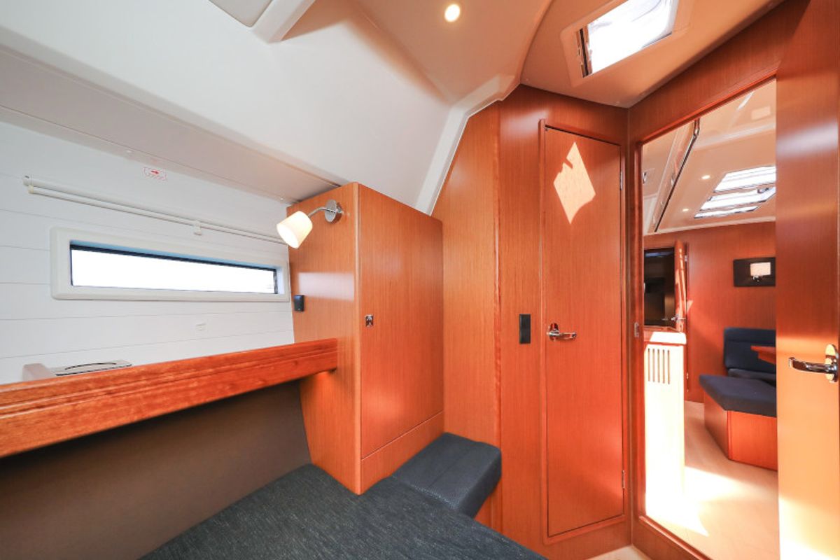 Cabin on Jameson II, a Bavaria Cruiser 46 sailboat at Zadar, Croatia